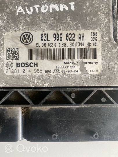Volkswagen Golf VI Calculateur moteur ECU 03L906022AH