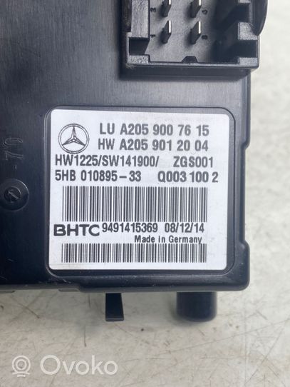 Mercedes-Benz C W205 Oro kondicionieriaus/ šildymo valdymo blokas A2059007615