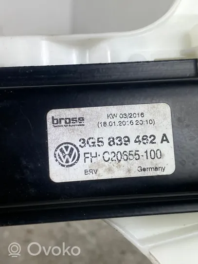 Volkswagen PASSAT B8 Mechanizm podnoszenia szyby tylnej bez silnika 3G5839462A