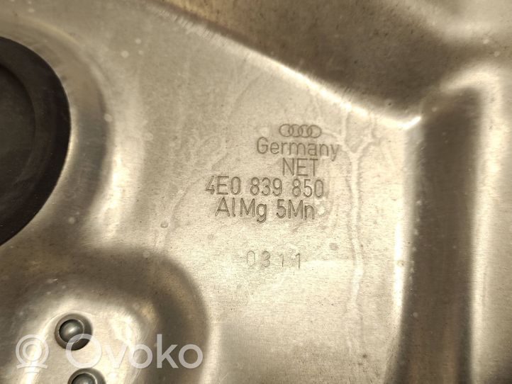 Audi A8 S8 D3 4E Mechanizm podnoszenia szyby tylnej bez silnika 4E0839850