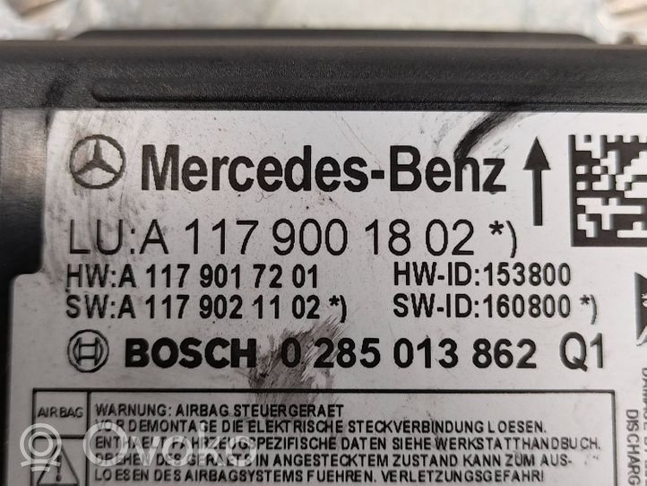 Mercedes-Benz CLA C117 X117 W117 Centralina/modulo airbag A1179001802