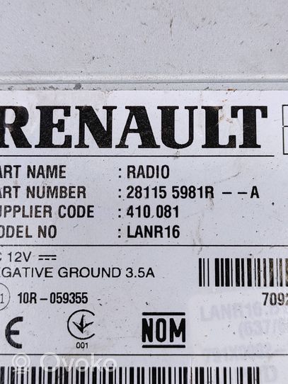 Renault Scenic IV - Grand scenic IV Unité principale radio / CD / DVD / GPS 281155981R