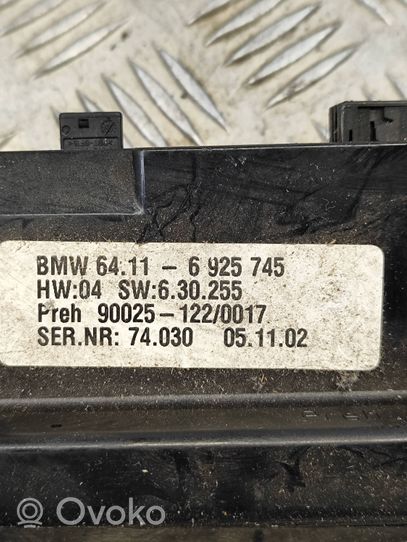BMW 7 E65 E66 Unité de contrôle climatique 6925745