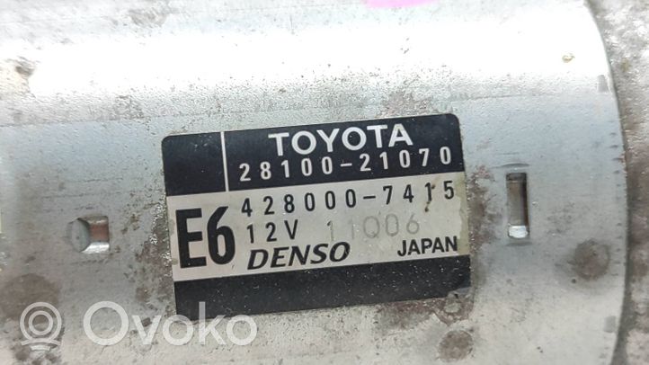 Toyota Yaris Starter motor 2810021070