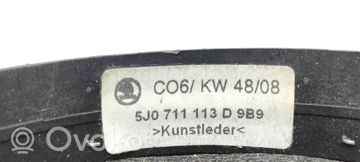 Skoda Fabia Mk2 (5J) Revêtement pommeau de levier de vitesses cuir 5J0711113D