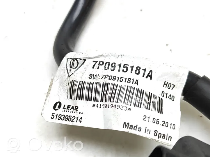 Volkswagen Touareg II Câble négatif masse batterie 7P0915181A