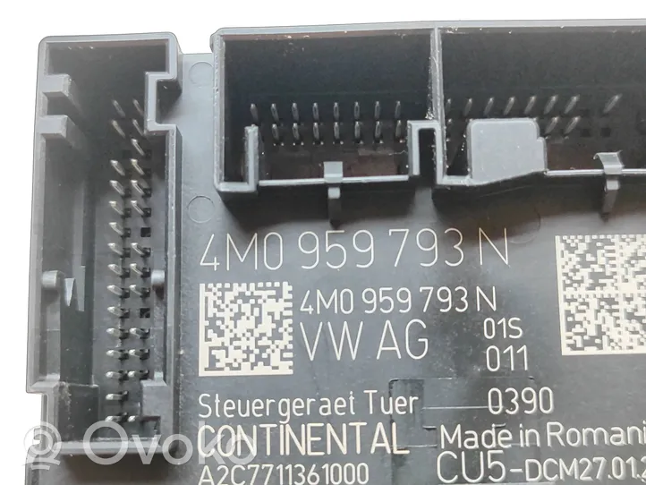 Audi A4 S4 B9 8W Oven ohjainlaite/moduuli 4M0959793N