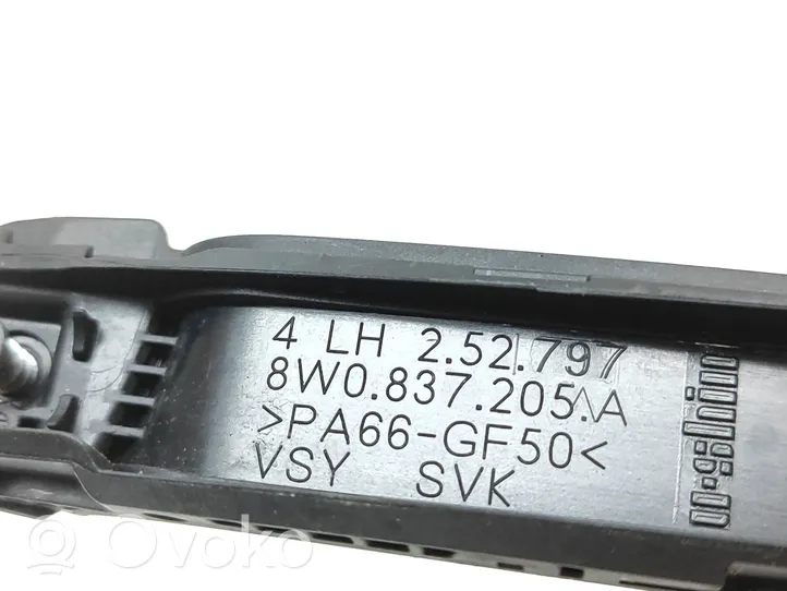 Audi A4 S4 B9 8W Klamka zewnętrzna drzwi przednich 8W0837205A