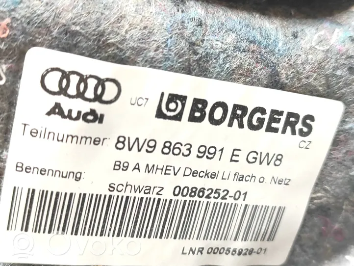 Audi A4 S4 B9 8W Tavaratilan sivuverhoilu 8W9863991E