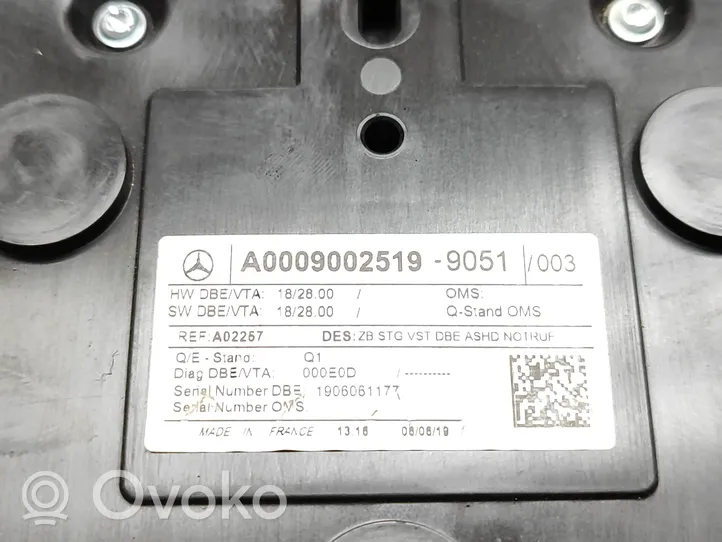 Mercedes-Benz A W177 Innenraumbeleuchtung vorne A0009002519