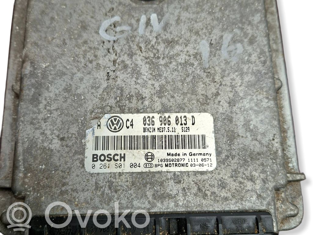 Engine control unit/module   036906013D,0261S01004,1039S02877