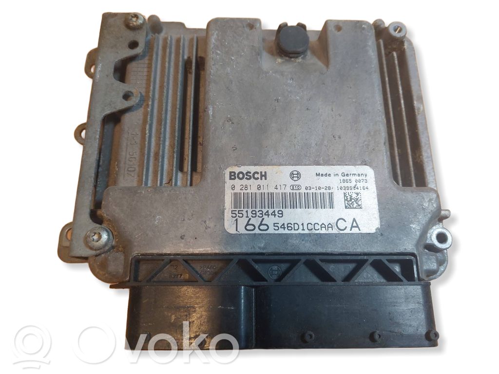 Engine control unit/module ECU   0281011417,55193449,546D1CCAA