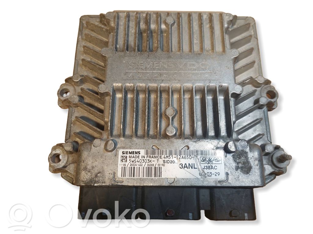 Engine control unit/module ECU   4M5112A650JL,5WS40303KT,SID202