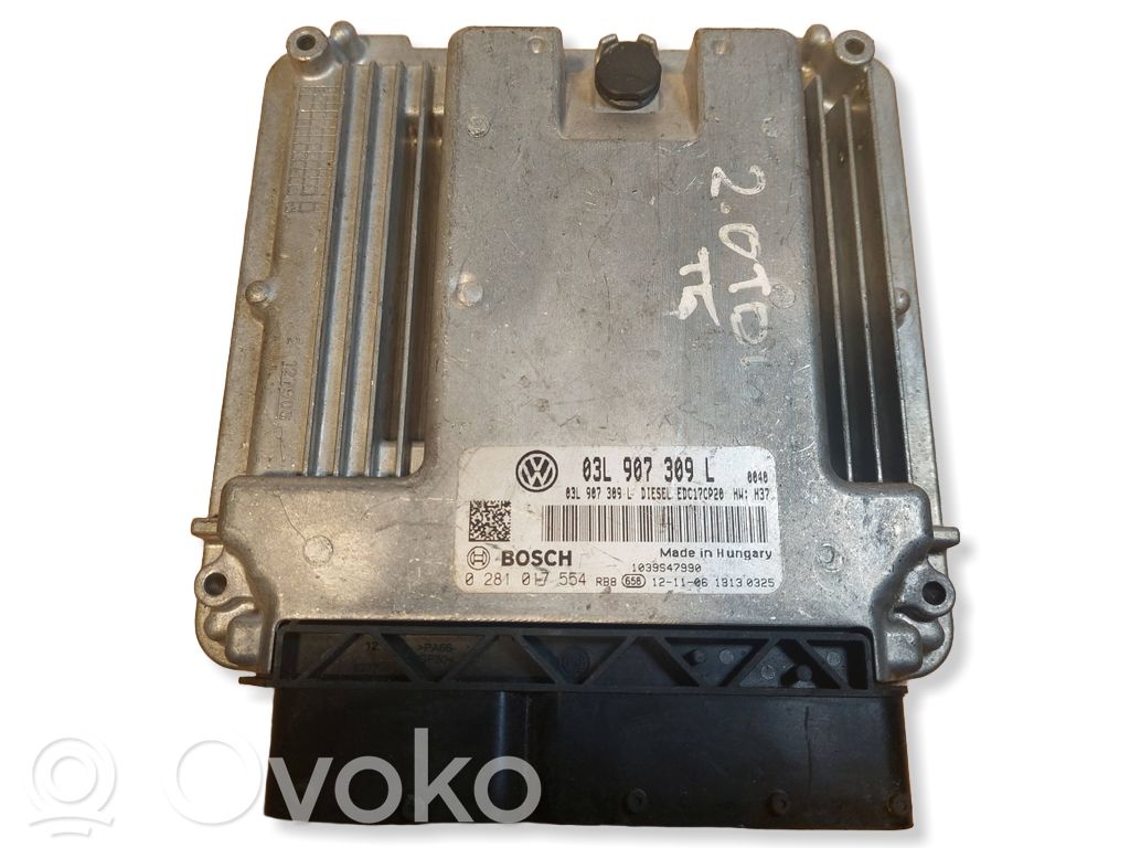 Volkswagen Transporter - Caravelle T5 Komputer / Sterownik ECU silnika 