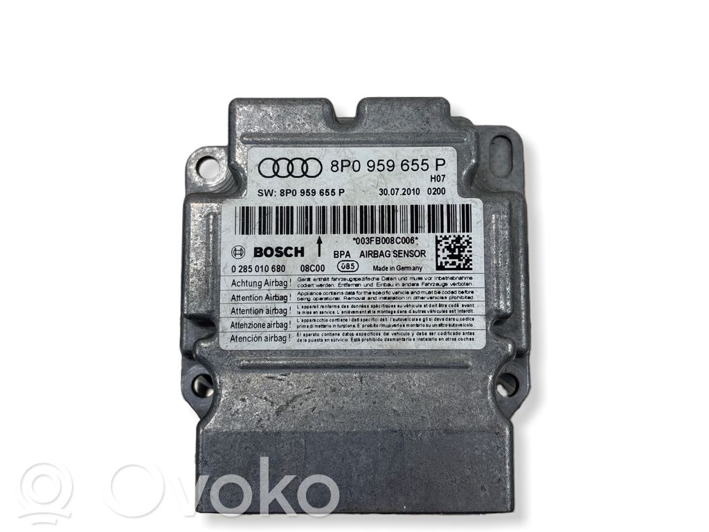 Audi A3 S3 A3 Sportback 8P Airbag control unit/module 
