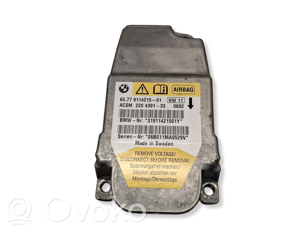 Airbag control unit/module   9114215,220439133,31911421501Y