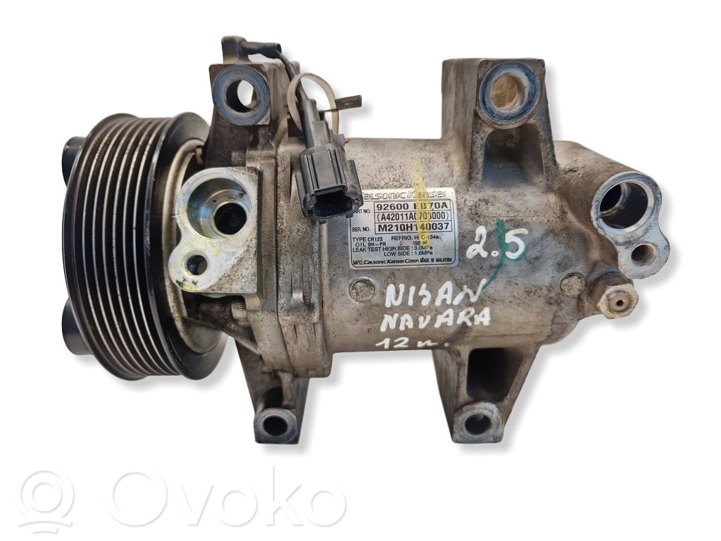 Nissan Navara D40 Kompresor / Sprężarka klimatyzacji A/C 