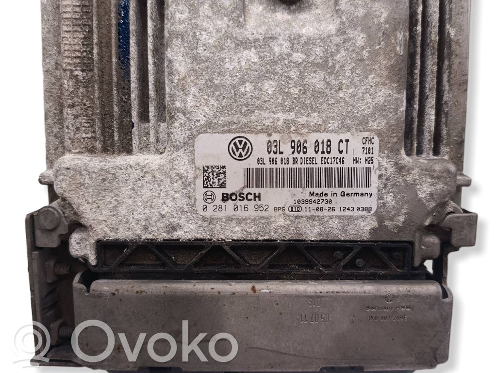 Engine control unit/module   03L906018CT,0281016952,03L906018BR