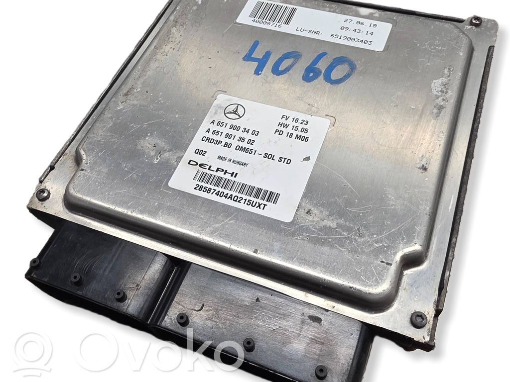 Engine control unit/module   6519003403,A6519003403,A6519013502