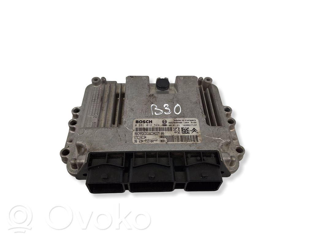 Engine control unit/module   9663475580,0281012524