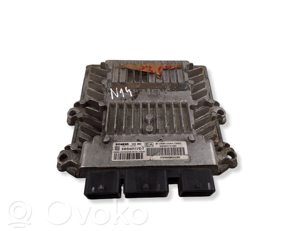 Engine control unit/module   9655151080,5WS40117C,9648624280
