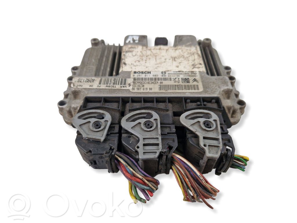 Engine control unit/module   9656161980,0281011803,9653958980
