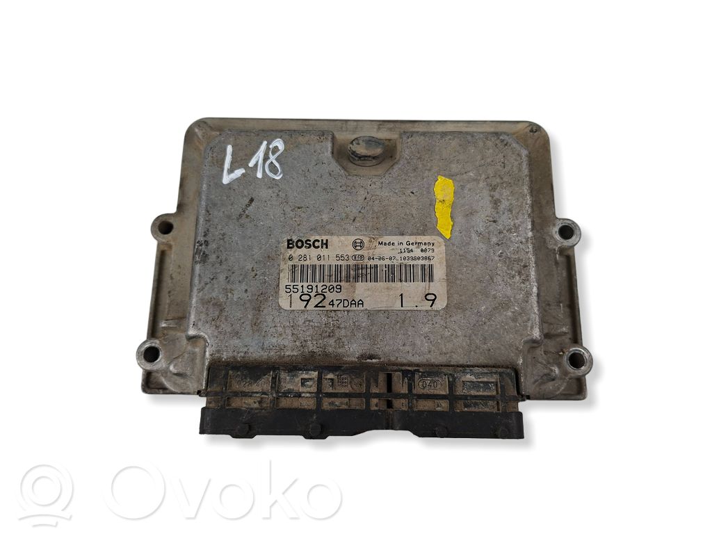 Fiat Stilo Engine control unit/module 
