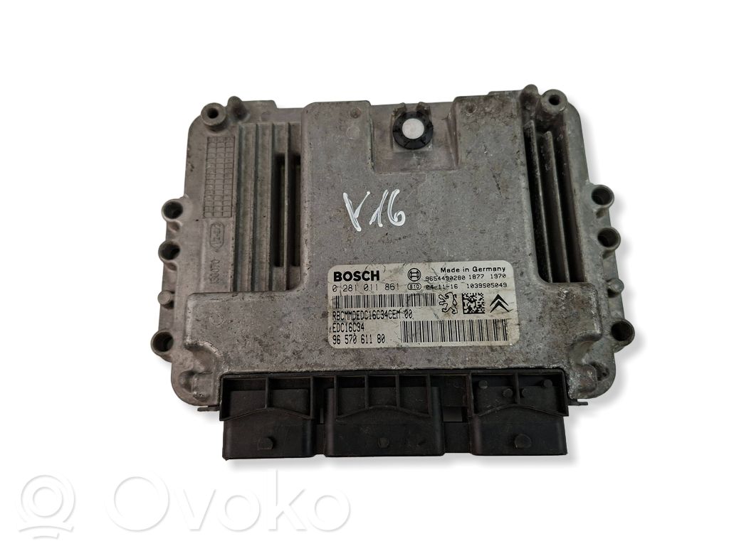 Engine control unit/module   9657061180,0281011861