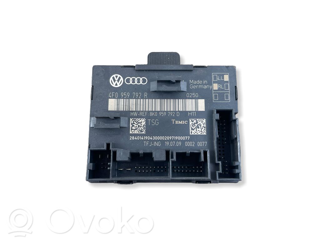 Unité de commande module de porte   8K0959792D,4F0959792R