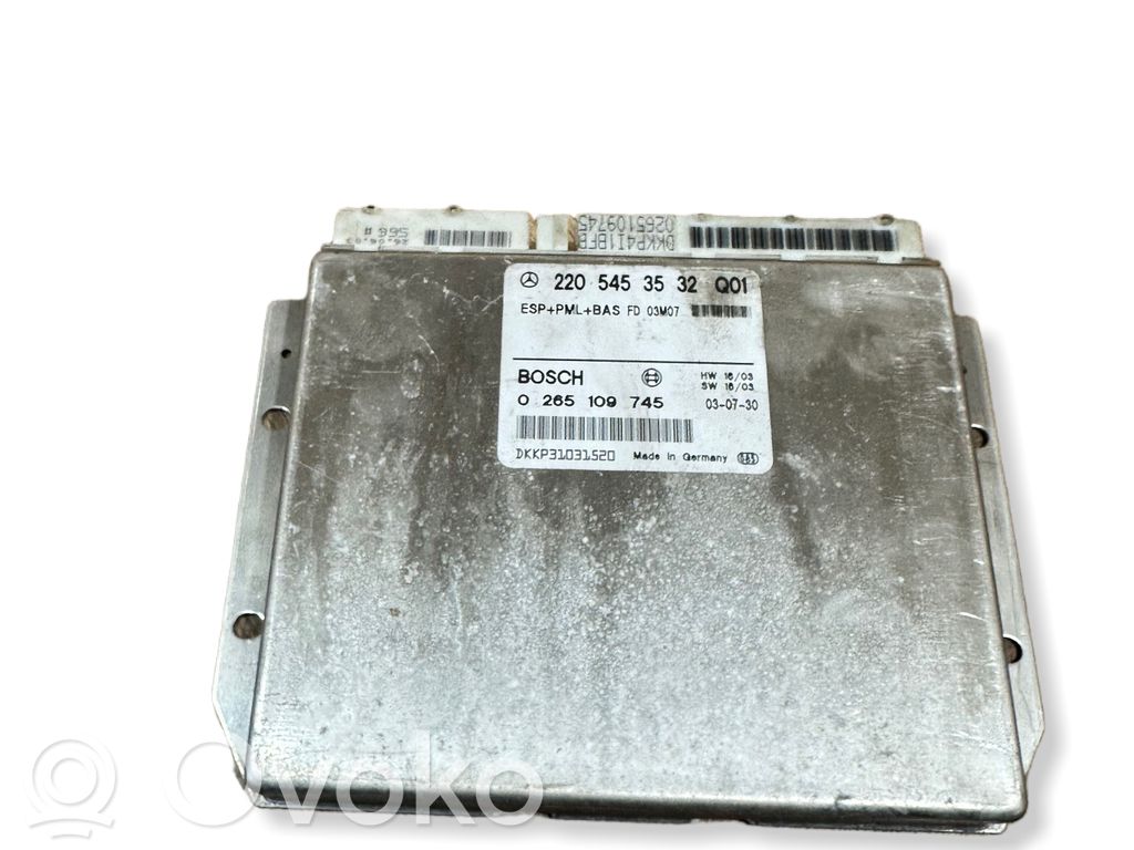 Mercedes-Benz S W220 ESP (stability system) control unit 