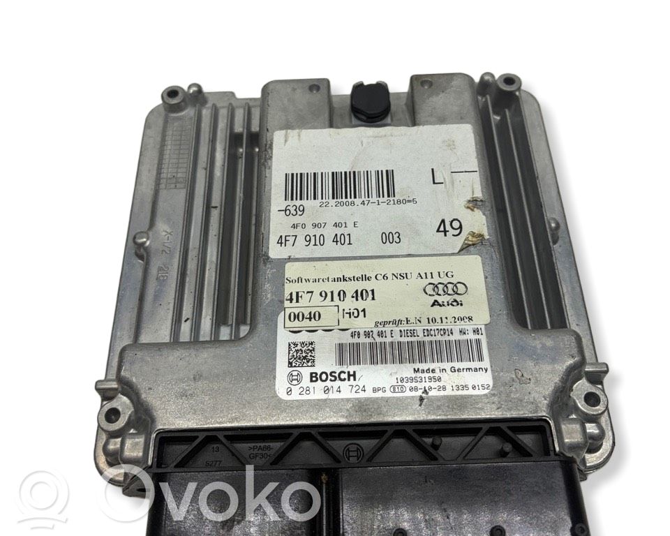 Engine control unit/module   4F0907401E,4F7910401,0281014724