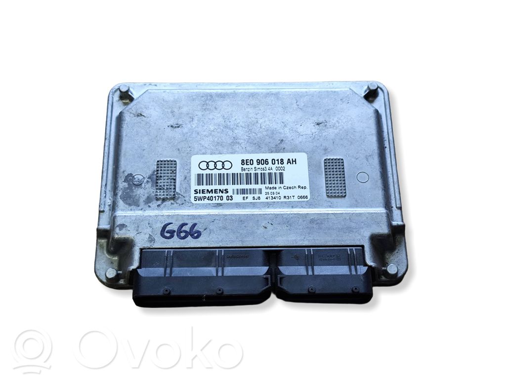Engine control unit/module ECU   8E0906018AH,8E0997018GX,5WP4017003