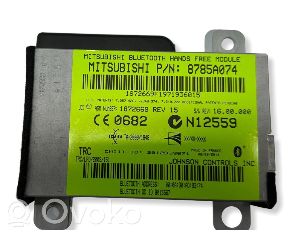 Mitsubishi Outlander Bluetooth control unit module 
