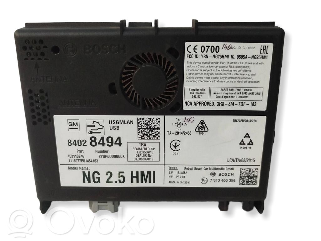 Opel Insignia A GPS navigation control unit/module 