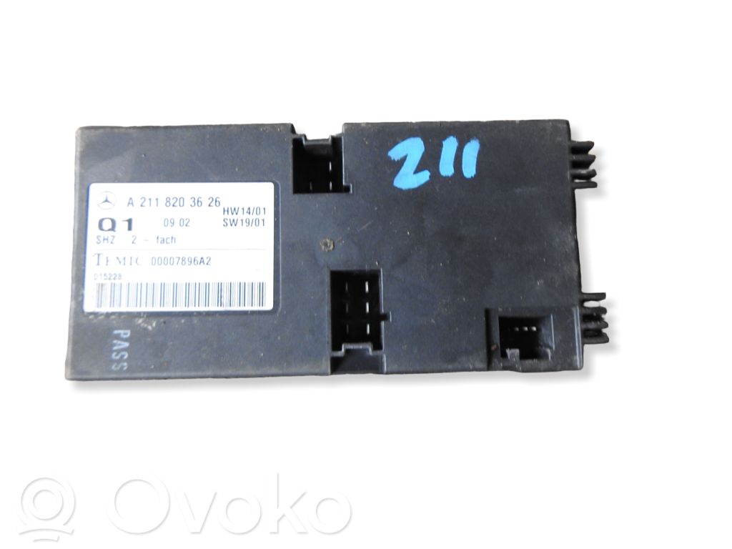 Module de commande de siège   A2118203626,00007896A2,015223
