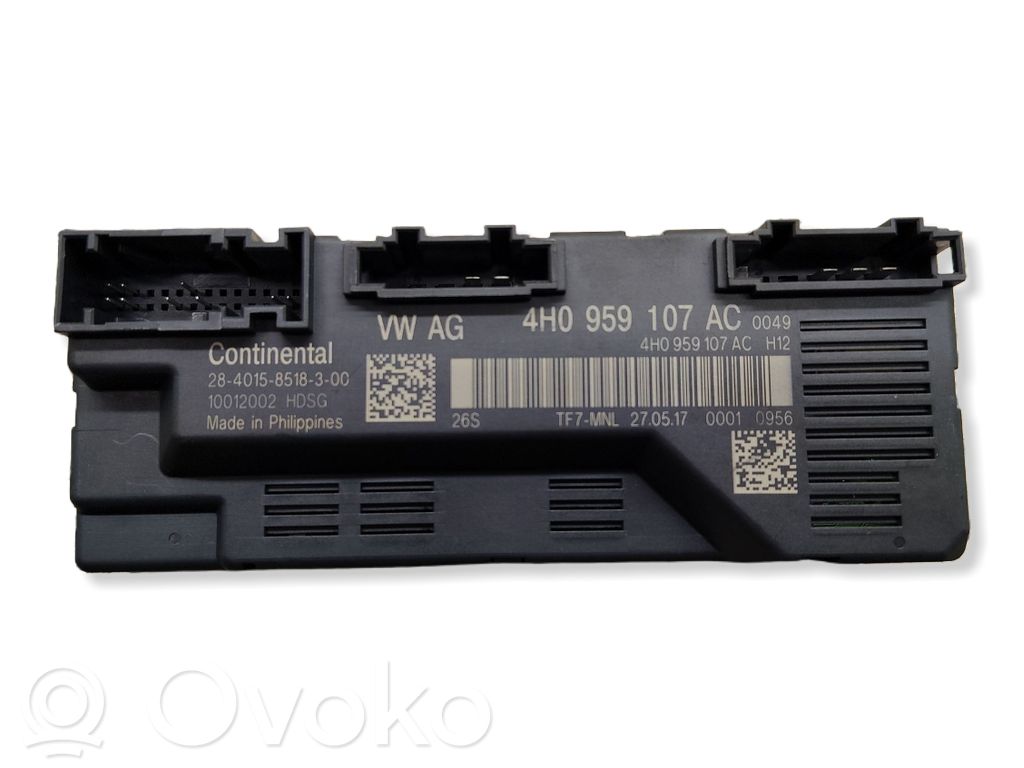 Tailgate/trunk control unit/module   4H0959107AC