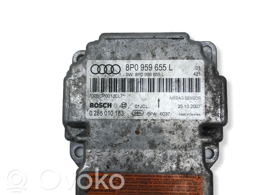 Audi A3 S3 A3 Sportback 8P Centralina/modulo airbag 