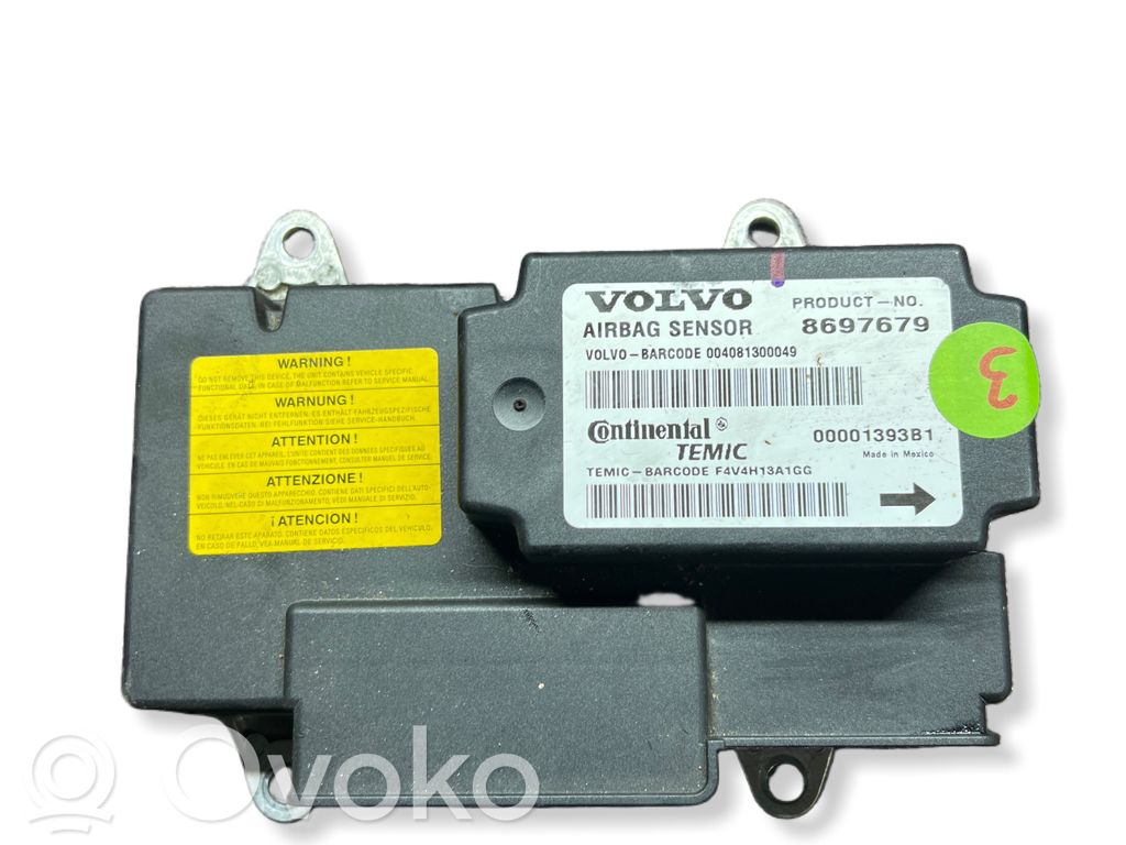 Airbag control unit/module   8697679,8697679,00001393B1