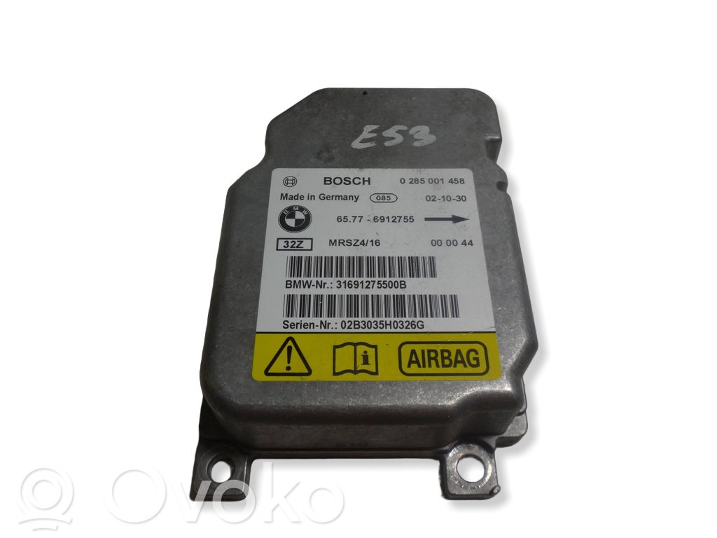 Unidad de control/módulo del Airbag   6912755,0285001458,MRSZ416
