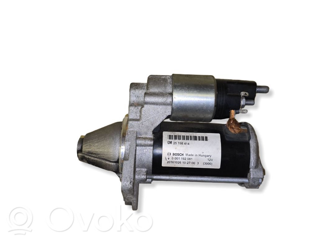 Starter motor   25198414,0001192081,20161026