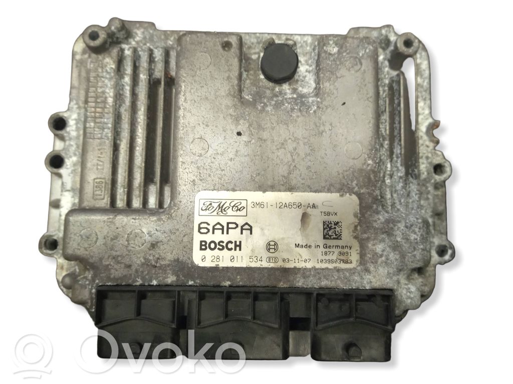 Engine control unit/module   3M6112A650AA,0281011534,1039S03783