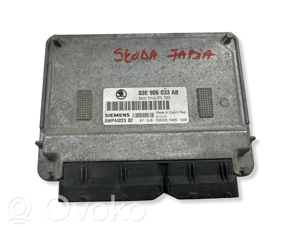 Engine control unit/module   03E906033AB,5WP4422302,3PG7002