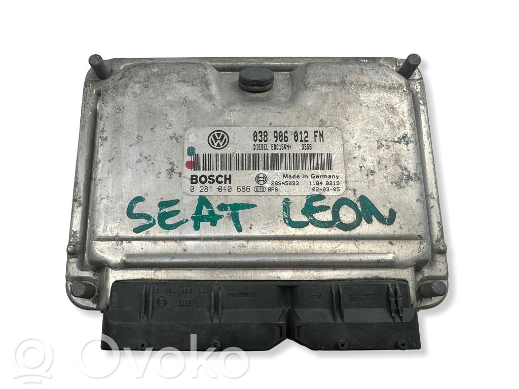 Engine control unit/module   038906012FN,28SA5093,0281010686