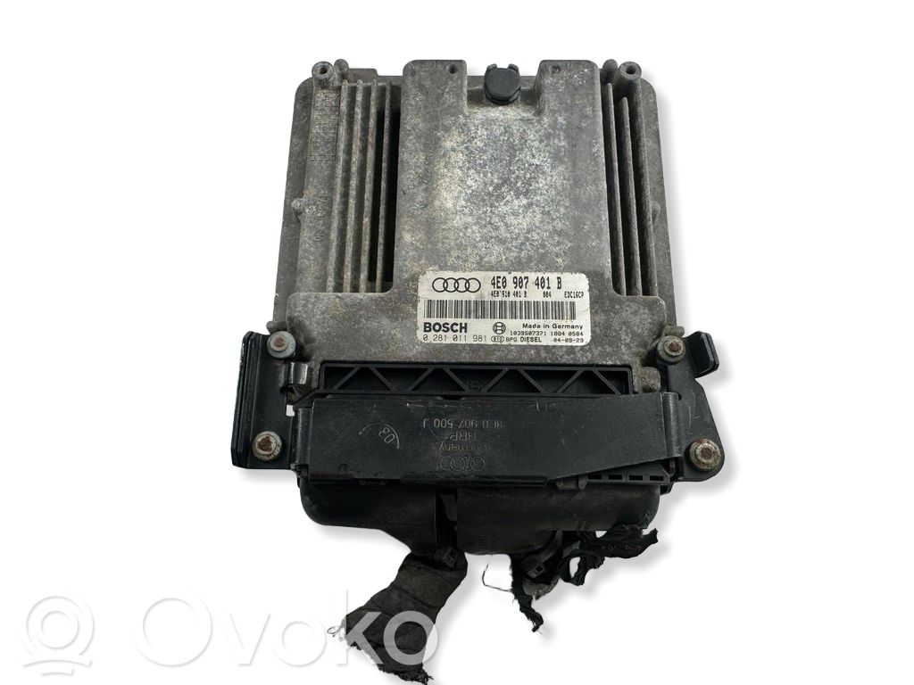 Engine control unit/module   4E0907401B,4E0910401B,0281011981