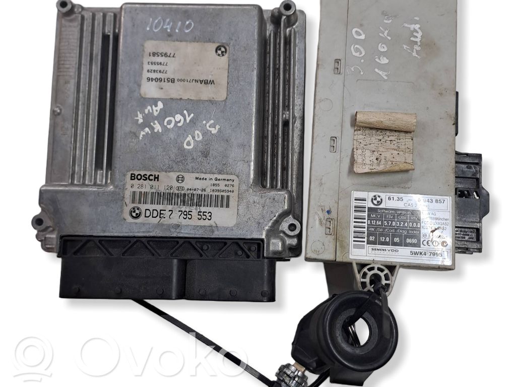 BMW 5 E60 E61 Engine ECU kit and lock set 