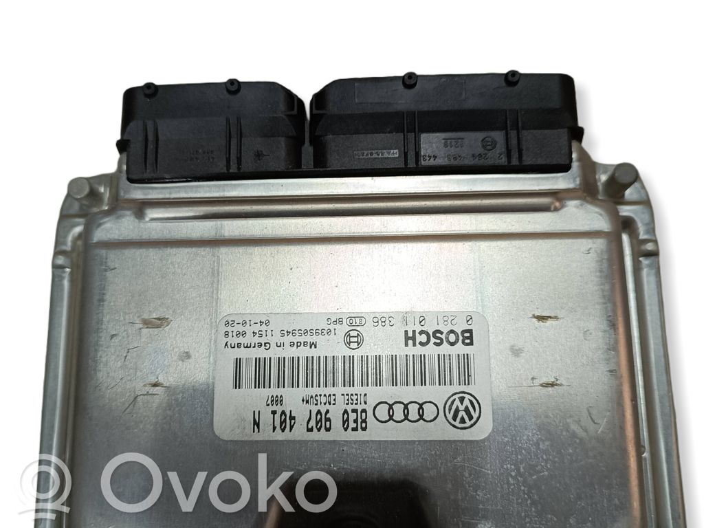 Engine control unit/module   8E0907401N,1039S05945,0281011386