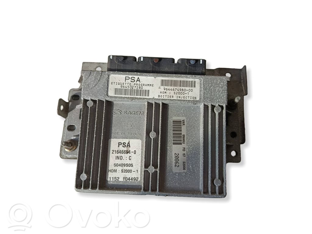 Engine control unit/module   9645027280,21646654,9644674980,50409S05