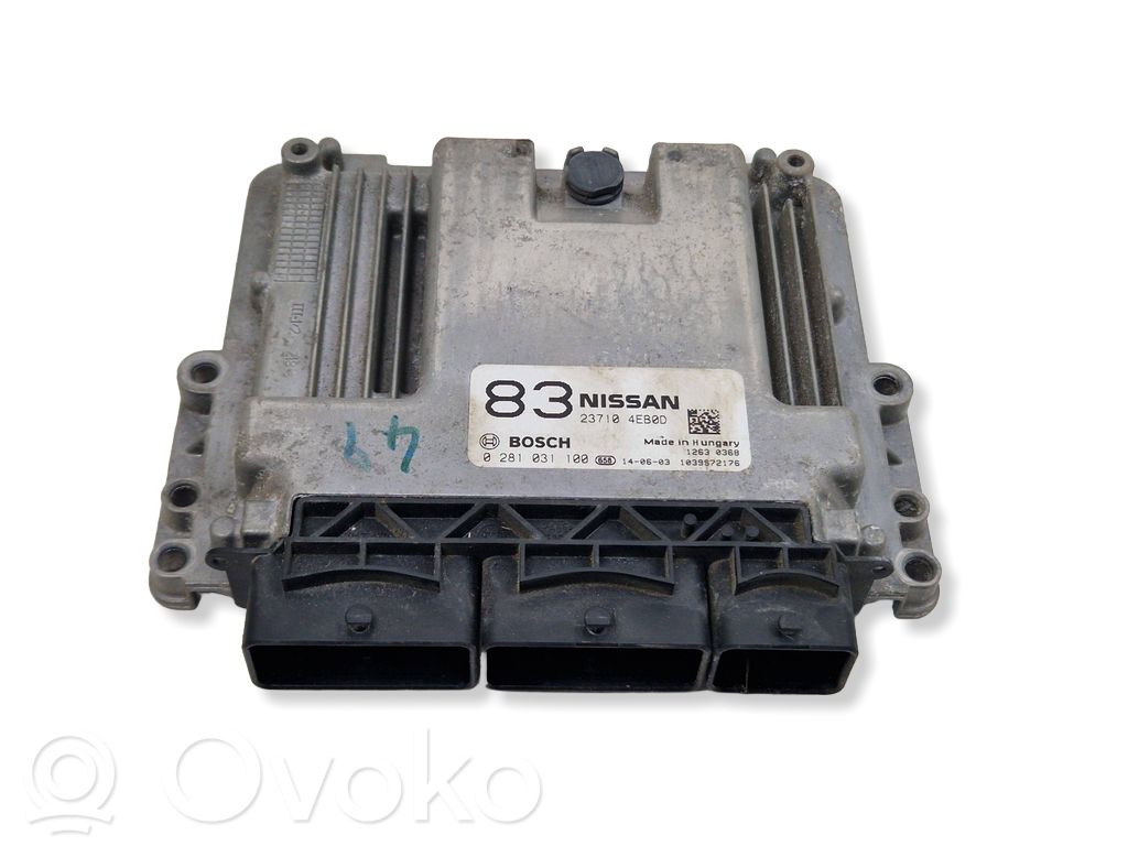 Engine control unit/module   237104EB0D,0281031100,1039S72176