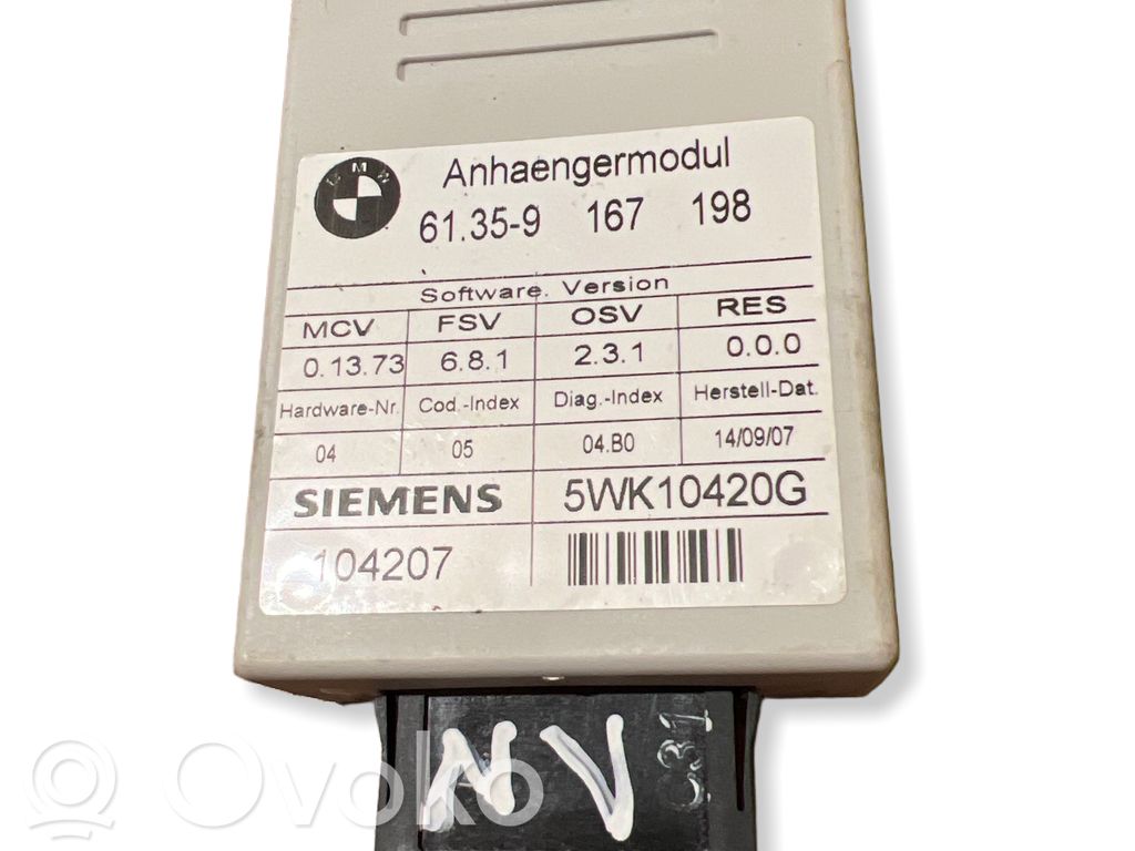 BMW 3 E90 E91 Tow bar trailer control unit/module 