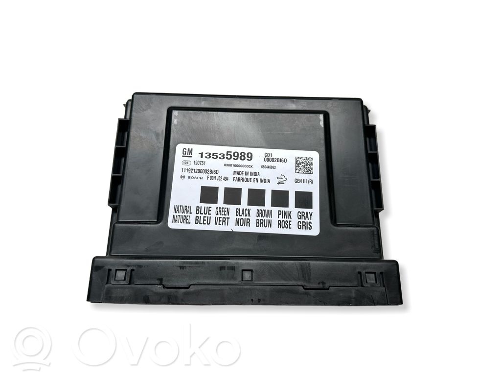 Opel Astra K Comfort/convenience module 